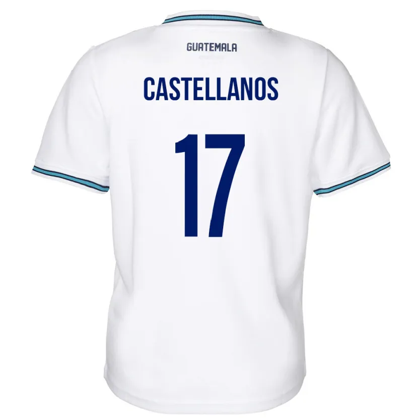 Danxen Niño Camiseta Guatemala Óscar Castellanos #17 Blanco 1ª Equipación 24-26 La Camisa
