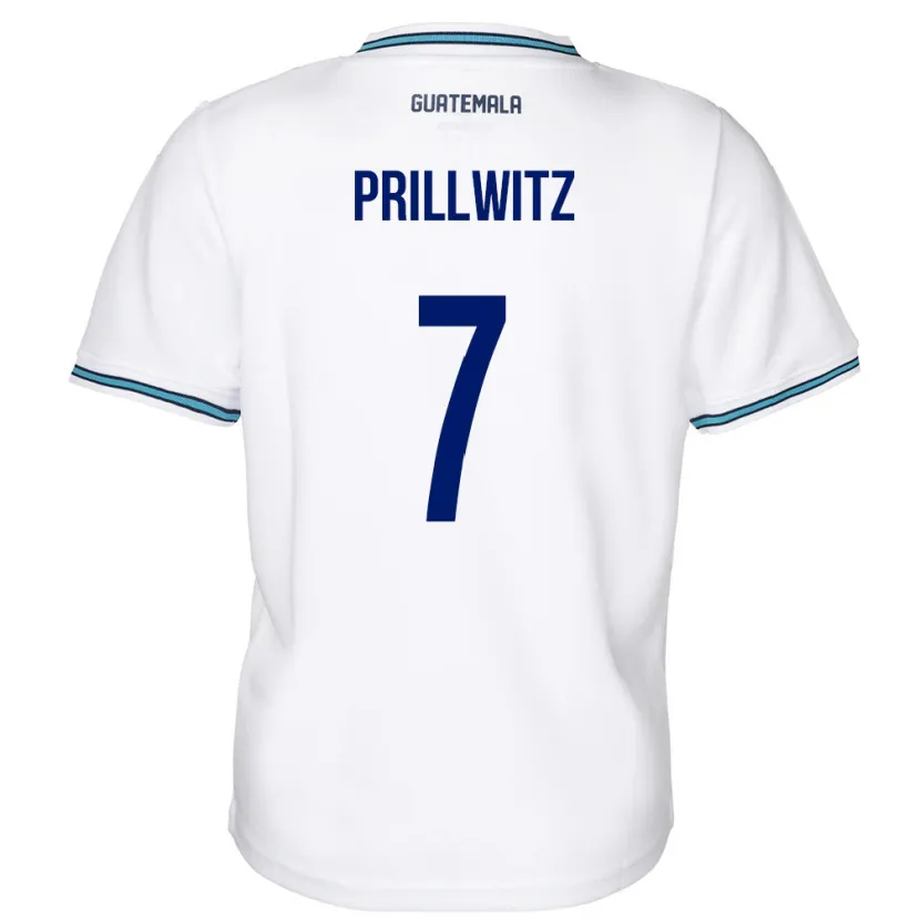 Danxen Niño Camiseta Guatemala Héctor Prillwitz #7 Blanco 1ª Equipación 24-26 La Camisa
