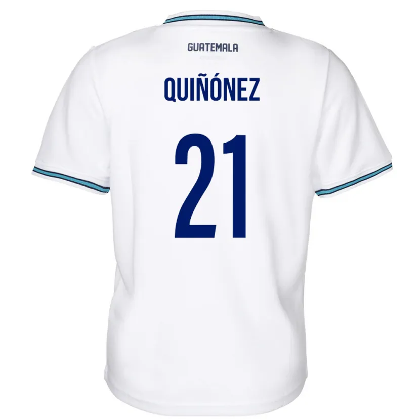 Danxen Niño Camiseta Guatemala Andrea Quiñónez #21 Blanco 1ª Equipación 24-26 La Camisa