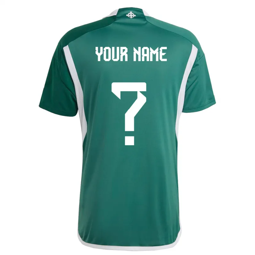 Danxen Niño Camiseta Irlanda Del Norte Su Nombre #0 Verde 1ª Equipación 24-26 La Camisa