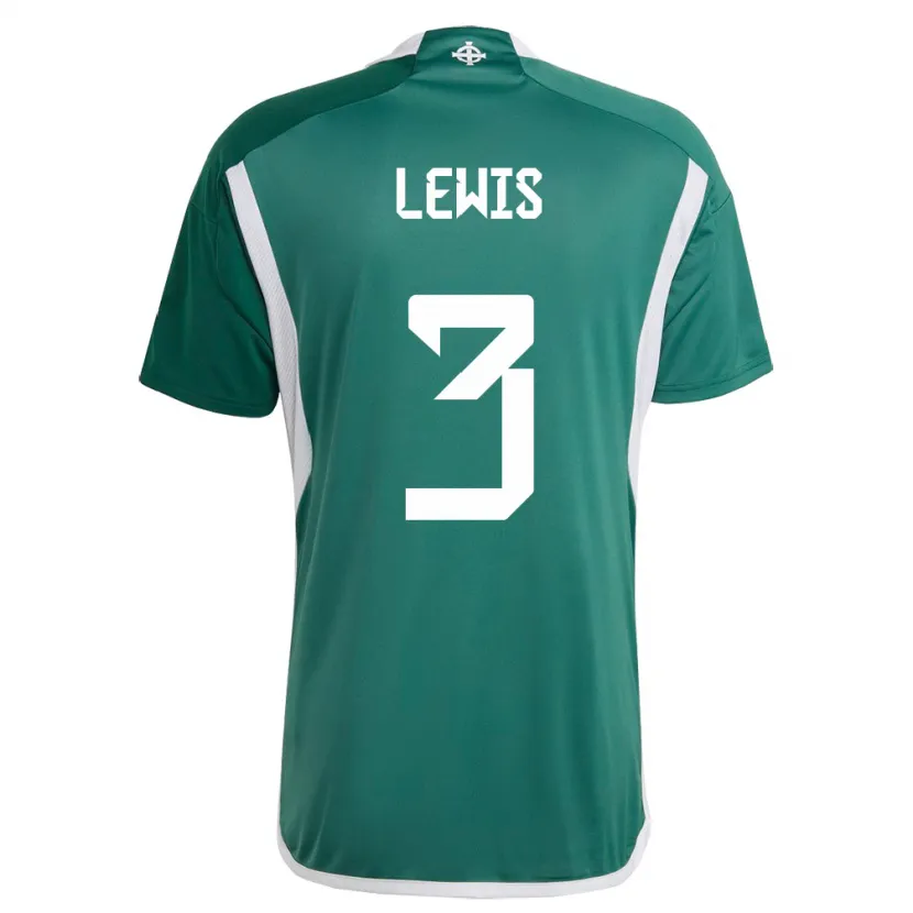 Danxen Niño Camiseta Irlanda Del Norte Jamal Lewis #3 Verde 1ª Equipación 24-26 La Camisa