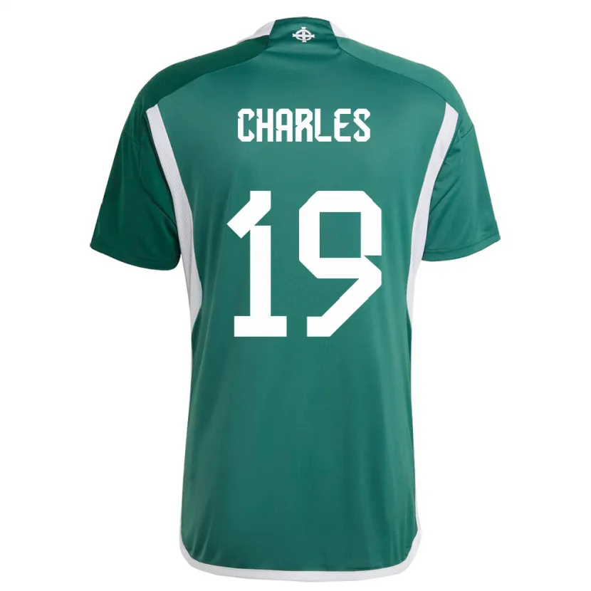 Danxen Niño Camiseta Irlanda Del Norte Shea Charles #19 Verde 1ª Equipación 24-26 La Camisa