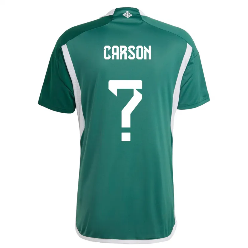 Danxen Niño Camiseta Irlanda Del Norte Matty Carson #0 Verde 1ª Equipación 24-26 La Camisa