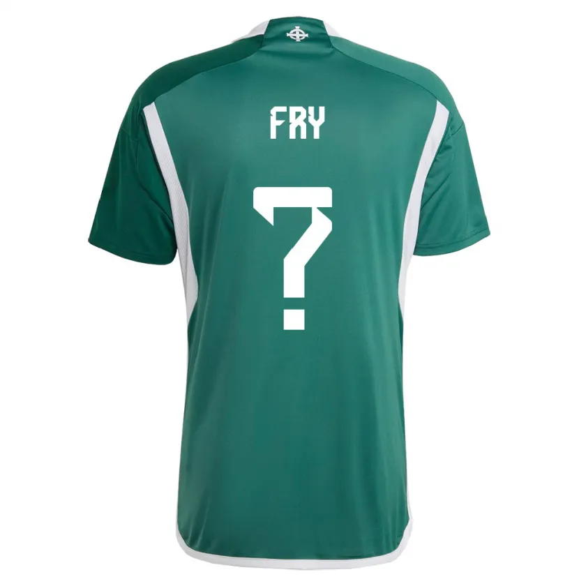 Danxen Niño Camiseta Irlanda Del Norte Lucas Fry #0 Verde 1ª Equipación 24-26 La Camisa