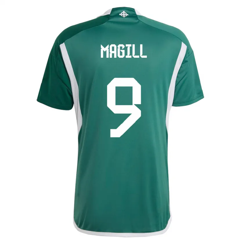 Danxen Niño Camiseta Irlanda Del Norte Simone Magill #9 Verde 1ª Equipación 24-26 La Camisa