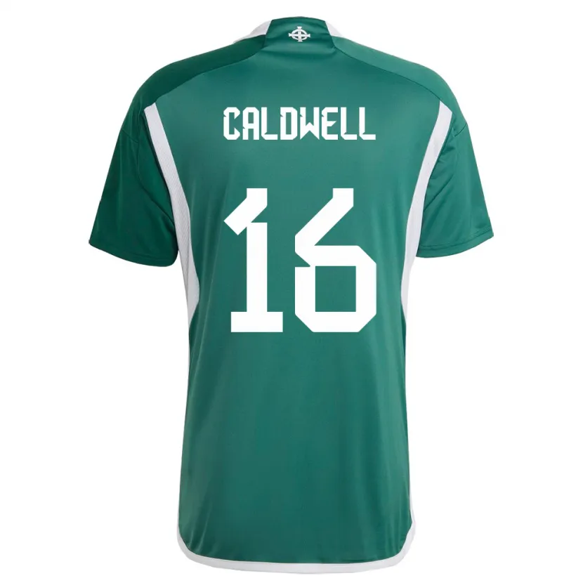Danxen Niño Camiseta Irlanda Del Norte Nadene Caldwell #16 Verde 1ª Equipación 24-26 La Camisa