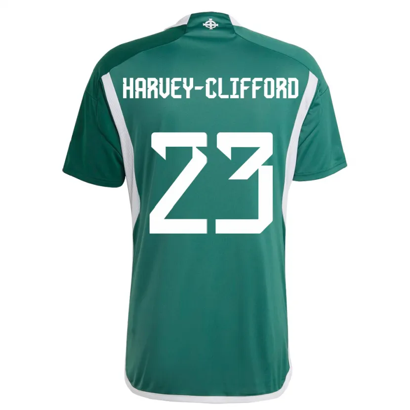 Danxen Niño Camiseta Irlanda Del Norte Maddy Harvey-Clifford #23 Verde 1ª Equipación 24-26 La Camisa