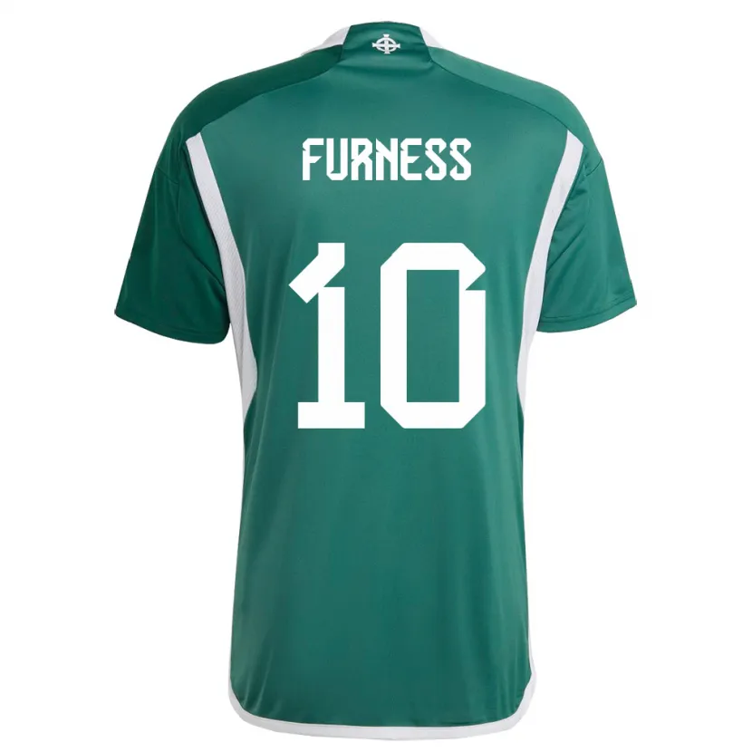 Danxen Niño Camiseta Irlanda Del Norte Rachel Furness #10 Verde 1ª Equipación 24-26 La Camisa