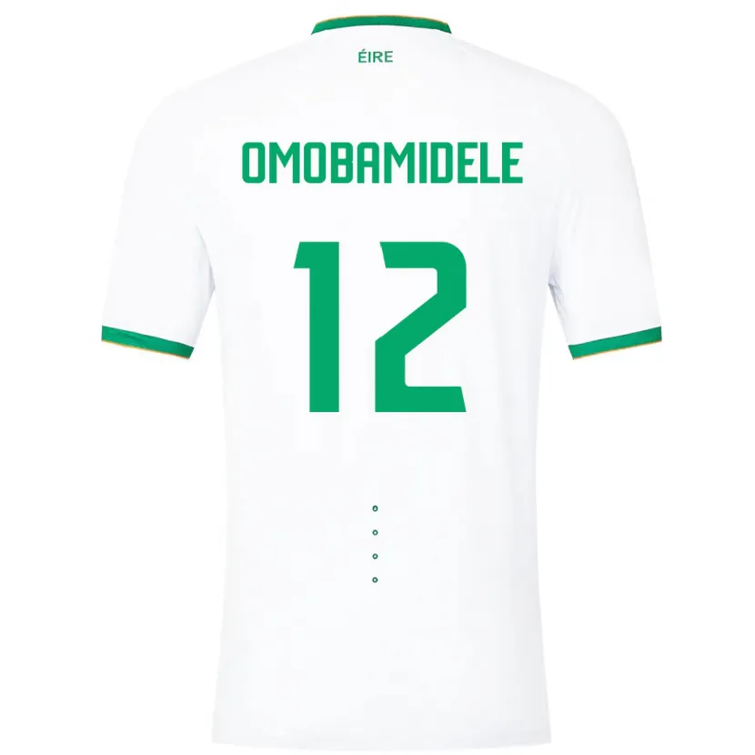 Danxen Niño Camiseta Irlanda Andrew Omobamidele #12 Blanco 2ª Equipación 24-26 La Camisa