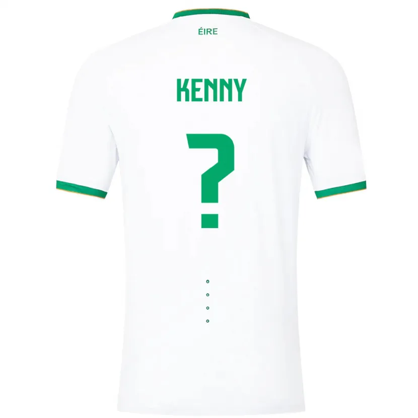 Danxen Niño Camiseta Irlanda Johnny Kenny #0 Blanco 2ª Equipación 24-26 La Camisa