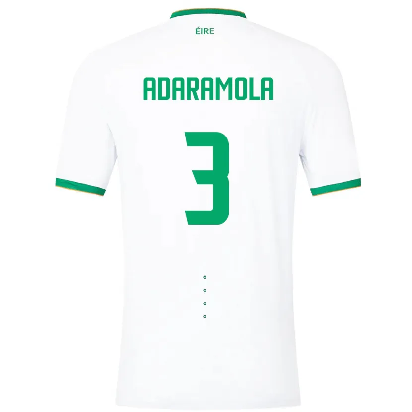 Danxen Niño Camiseta Irlanda Tayo Adaramola #3 Blanco 2ª Equipación 24-26 La Camisa
