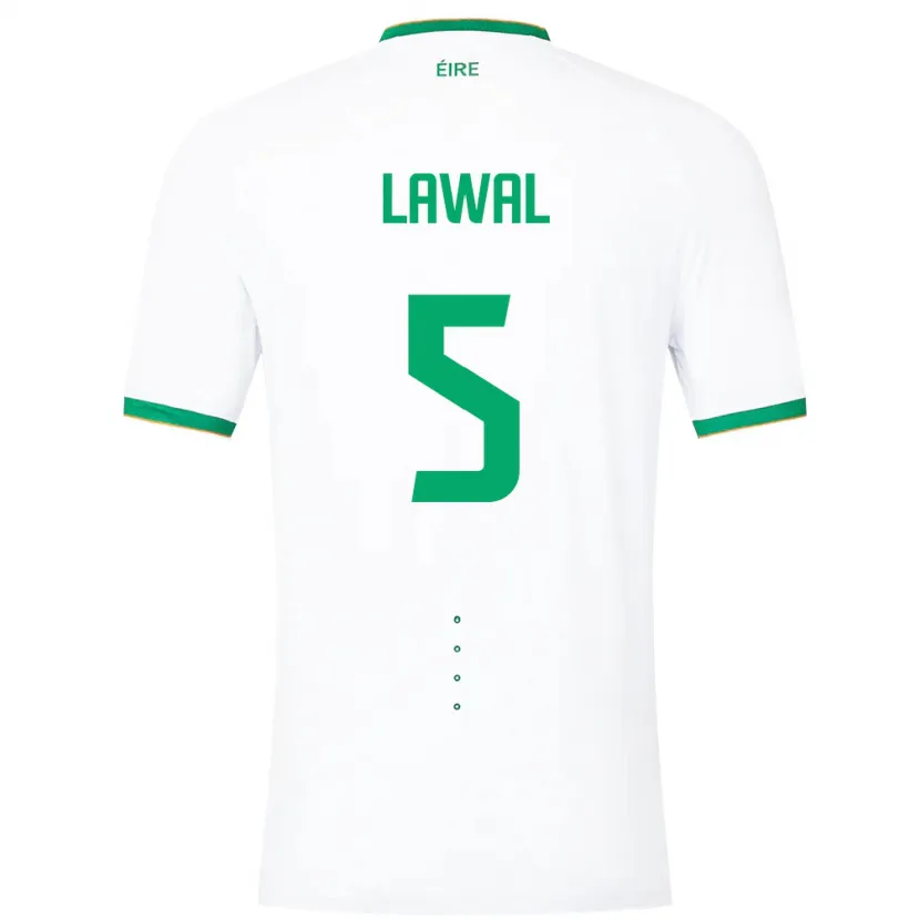 Danxen Niño Camiseta Irlanda Bosun Lawal #5 Blanco 2ª Equipación 24-26 La Camisa