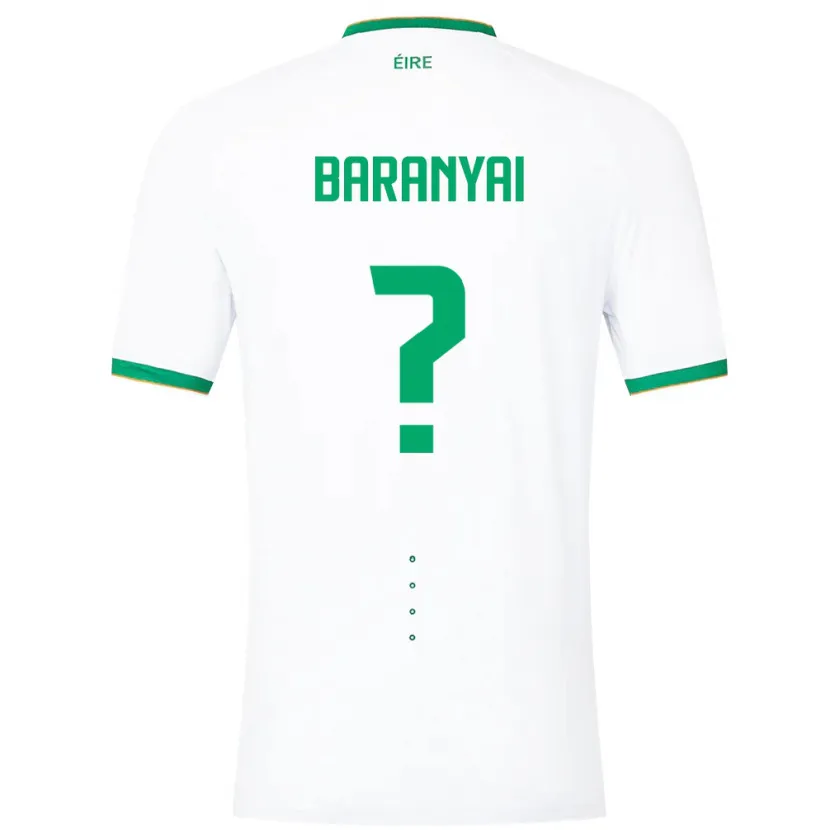 Danxen Niño Camiseta Irlanda Patrick Baranyai #0 Blanco 2ª Equipación 24-26 La Camisa