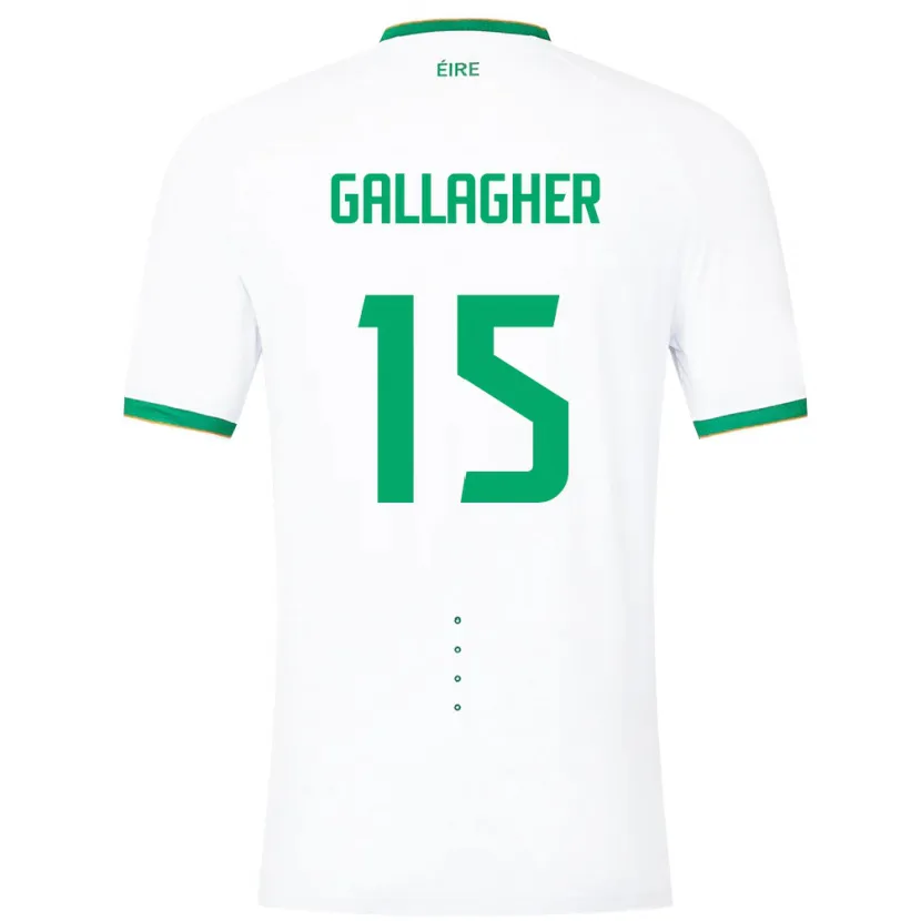 Danxen Niño Camiseta Irlanda Oisín Gallagher #15 Blanco 2ª Equipación 24-26 La Camisa