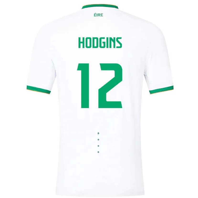 Danxen Niño Camiseta Irlanda Gavin Hodgins #12 Blanco 2ª Equipación 24-26 La Camisa