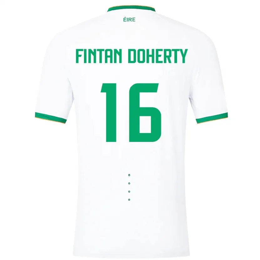 Danxen Niño Camiseta Irlanda Fintan Doherty #16 Blanco 2ª Equipación 24-26 La Camisa