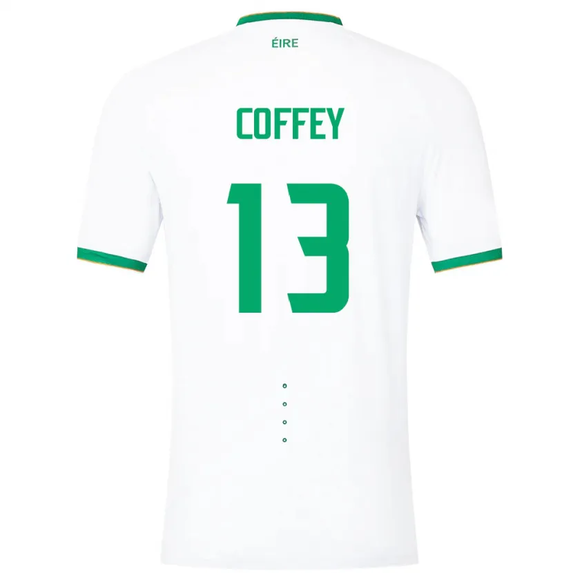 Danxen Niño Camiseta Irlanda Fiachra Coffey #13 Blanco 2ª Equipación 24-26 La Camisa