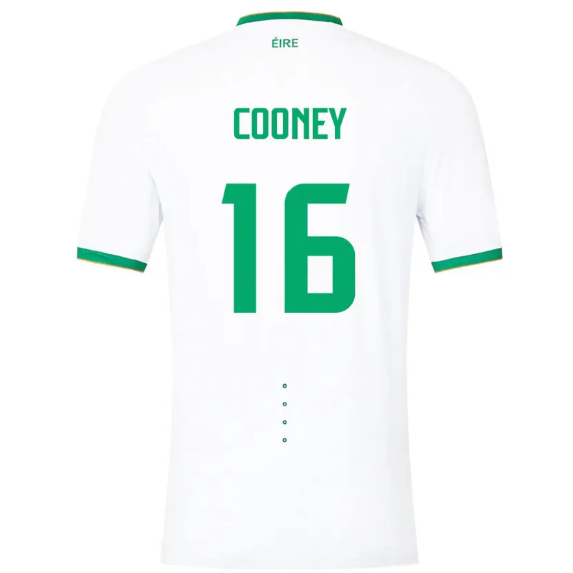 Danxen Niño Camiseta Irlanda Oisin Cooney #16 Blanco 2ª Equipación 24-26 La Camisa