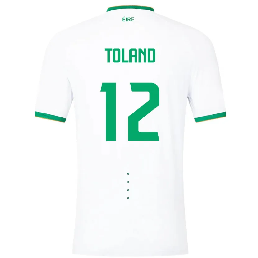 Danxen Niño Camiseta Irlanda Tyler Toland #12 Blanco 2ª Equipación 24-26 La Camisa