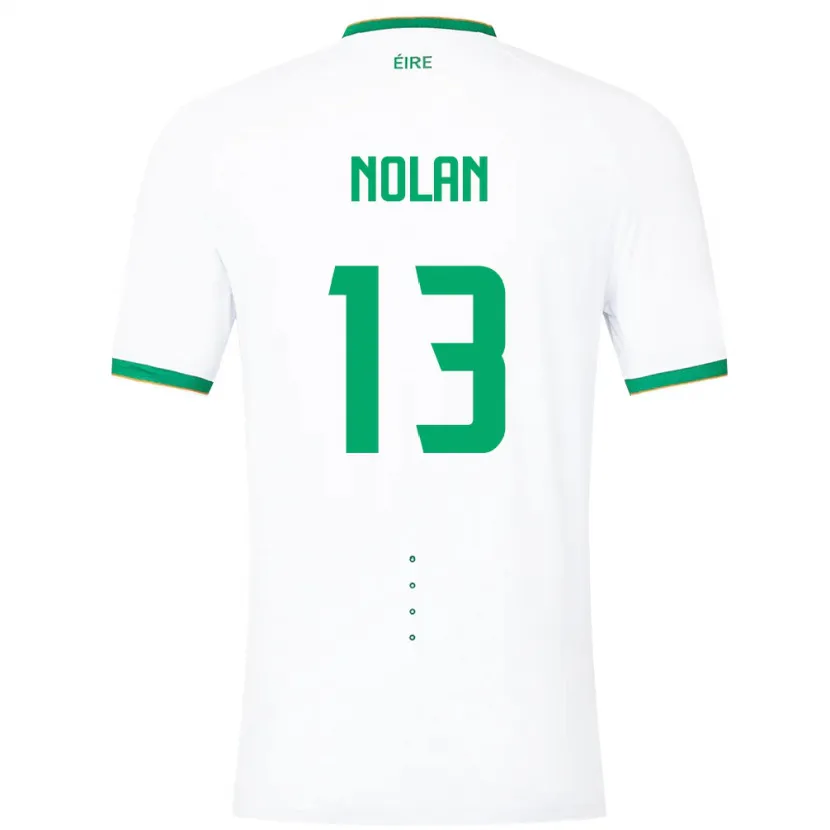 Danxen Niño Camiseta Irlanda Hayley Nolan #13 Blanco 2ª Equipación 24-26 La Camisa