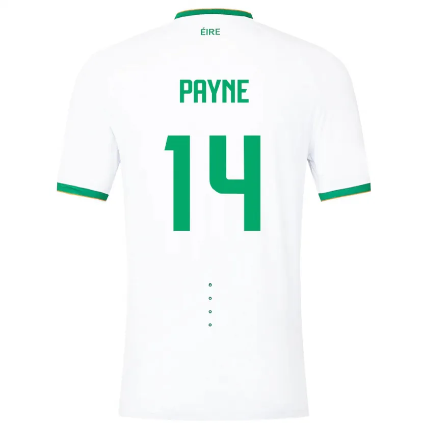 Danxen Niño Camiseta Irlanda Heather Payne #14 Blanco 2ª Equipación 24-26 La Camisa