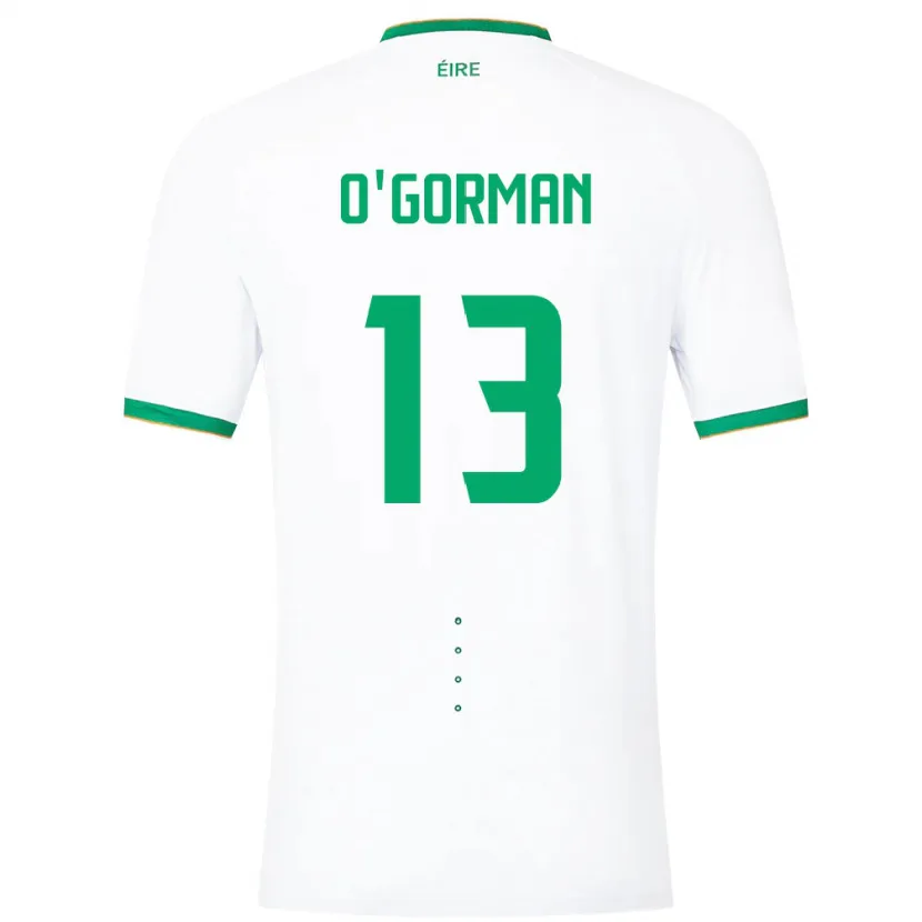Danxen Niño Camiseta Irlanda Áine O'gorman #13 Blanco 2ª Equipación 24-26 La Camisa