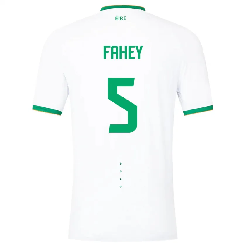 Danxen Niño Camiseta Irlanda Niamh Fahey #5 Blanco 2ª Equipación 24-26 La Camisa