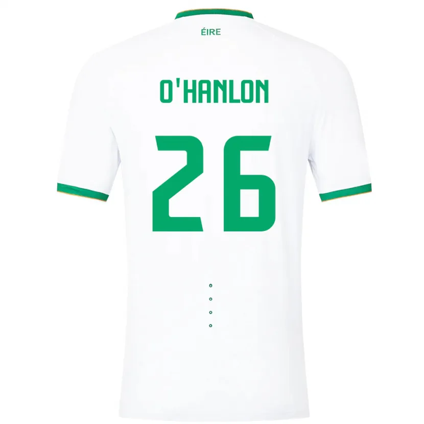 Danxen Niño Camiseta Irlanda Tara O'hanlon #26 Blanco 2ª Equipación 24-26 La Camisa
