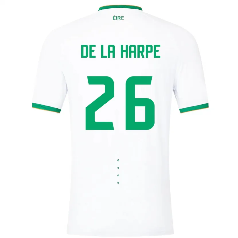 Danxen Niño Camiseta Irlanda Deborah-Anne De La Harpe #26 Blanco 2ª Equipación 24-26 La Camisa