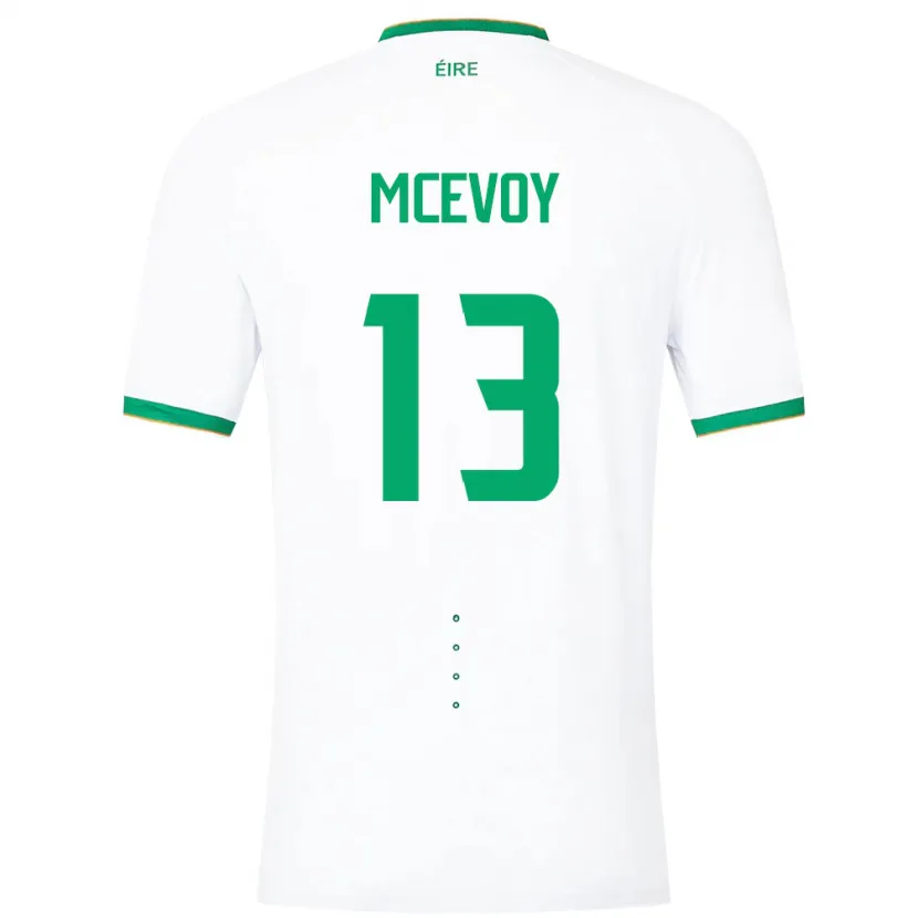 Danxen Niño Camiseta Irlanda Alannah Mcevoy #13 Blanco 2ª Equipación 24-26 La Camisa