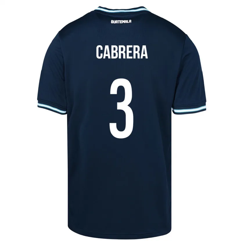 Danxen Niño Camiseta Guatemala Gabriel Cabrera #3 Azul 2ª Equipación 24-26 La Camisa