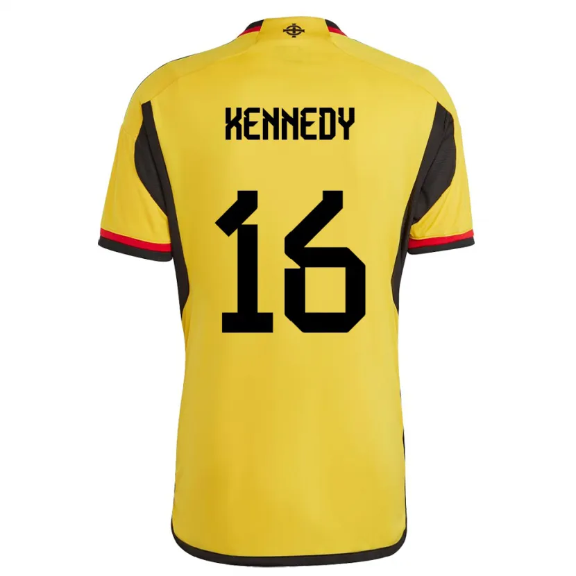 Danxen Niño Camiseta Irlanda Del Norte Matty Kennedy #16 Blanco 2ª Equipación 24-26 La Camisa