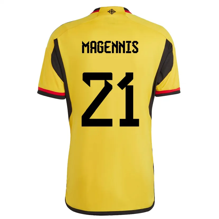 Danxen Niño Camiseta Irlanda Del Norte Josh Magennis #21 Blanco 2ª Equipación 24-26 La Camisa