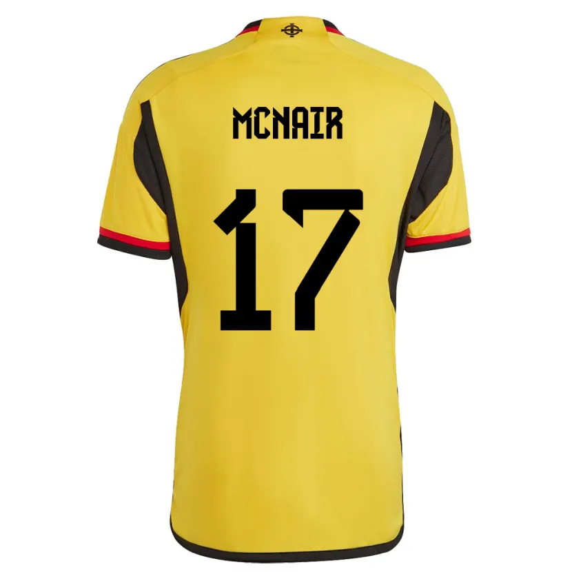 Danxen Niño Camiseta Irlanda Del Norte Paddy Mcnair #17 Blanco 2ª Equipación 24-26 La Camisa