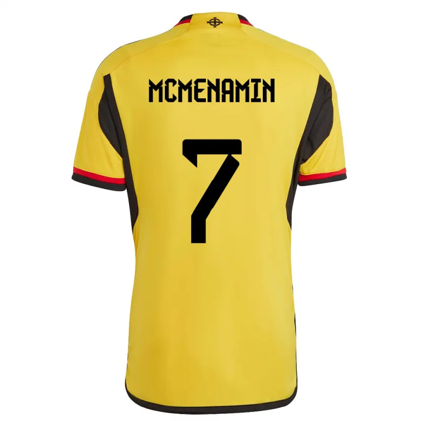 Danxen Niño Camiseta Irlanda Del Norte Conor Mcmenamin #7 Blanco 2ª Equipación 24-26 La Camisa