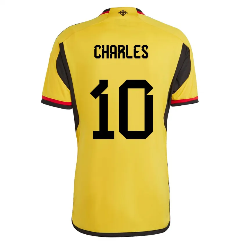 Danxen Niño Camiseta Irlanda Del Norte Dion Charles #10 Blanco 2ª Equipación 24-26 La Camisa