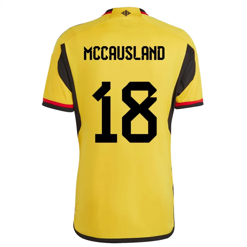 Danxen Niño Camiseta Irlanda Del Norte Ross Mccausland #18 Blanco 2ª Equipación 24-26 La Camisa