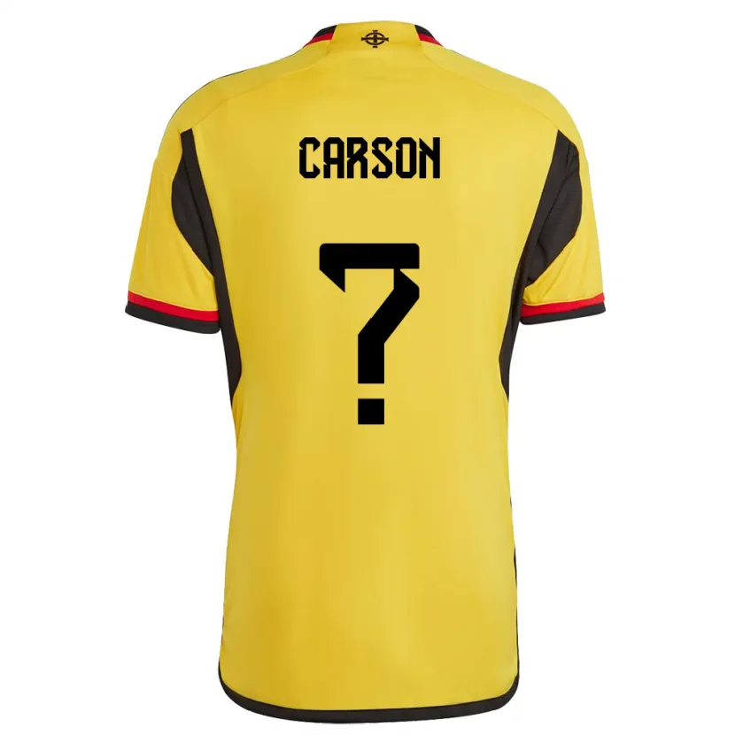 Danxen Niño Camiseta Irlanda Del Norte Matty Carson #0 Blanco 2ª Equipación 24-26 La Camisa