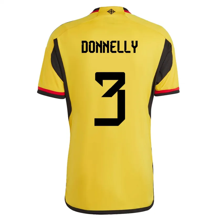 Danxen Niño Camiseta Irlanda Del Norte Aaron Donnelly #3 Blanco 2ª Equipación 24-26 La Camisa