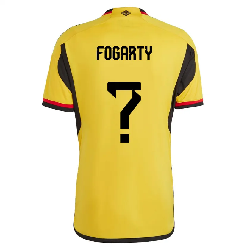 Danxen Niño Camiseta Irlanda Del Norte Tom Fogarty #0 Blanco 2ª Equipación 24-26 La Camisa