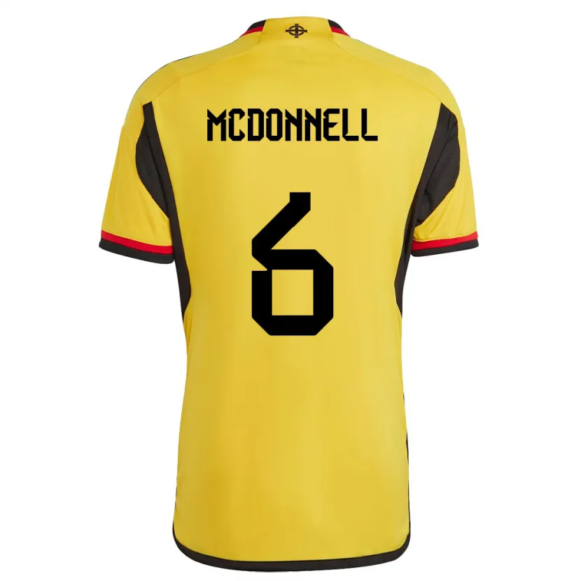 Danxen Niño Camiseta Irlanda Del Norte Jamie Mcdonnell #6 Blanco 2ª Equipación 24-26 La Camisa