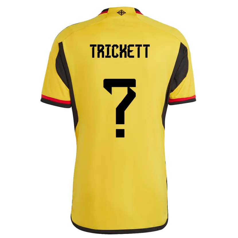 Danxen Niño Camiseta Irlanda Del Norte Lewis Trickett #0 Blanco 2ª Equipación 24-26 La Camisa