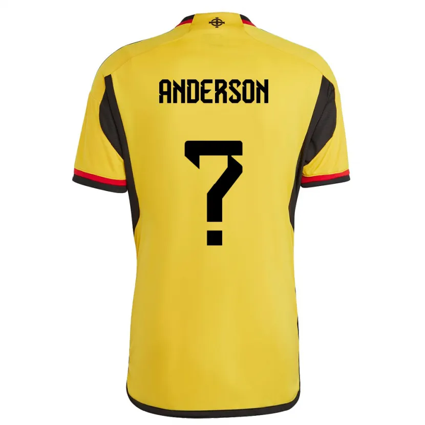 Danxen Niño Camiseta Irlanda Del Norte Callum Anderson #0 Blanco 2ª Equipación 24-26 La Camisa