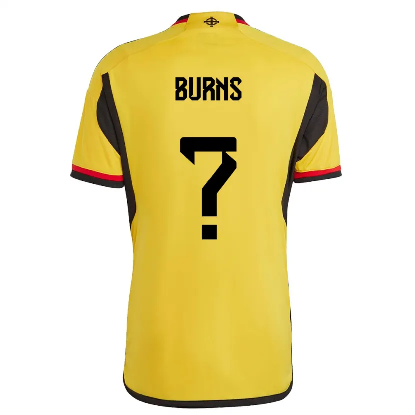 Danxen Niño Camiseta Irlanda Del Norte Matthew Burns #0 Blanco 2ª Equipación 24-26 La Camisa
