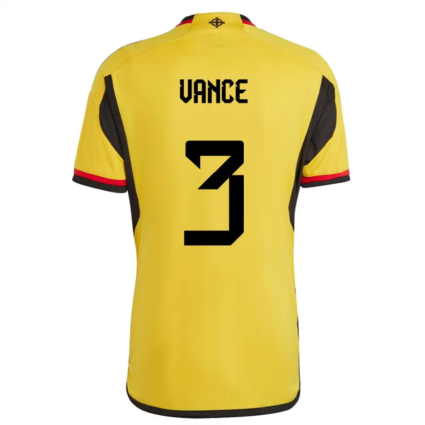 Danxen Niño Camiseta Irlanda Del Norte Demi Vance #3 Blanco 2ª Equipación 24-26 La Camisa