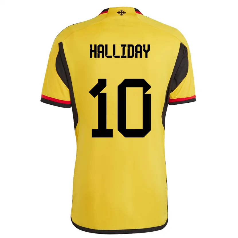 Danxen Niño Camiseta Irlanda Del Norte Keri Halliday #10 Blanco 2ª Equipación 24-26 La Camisa