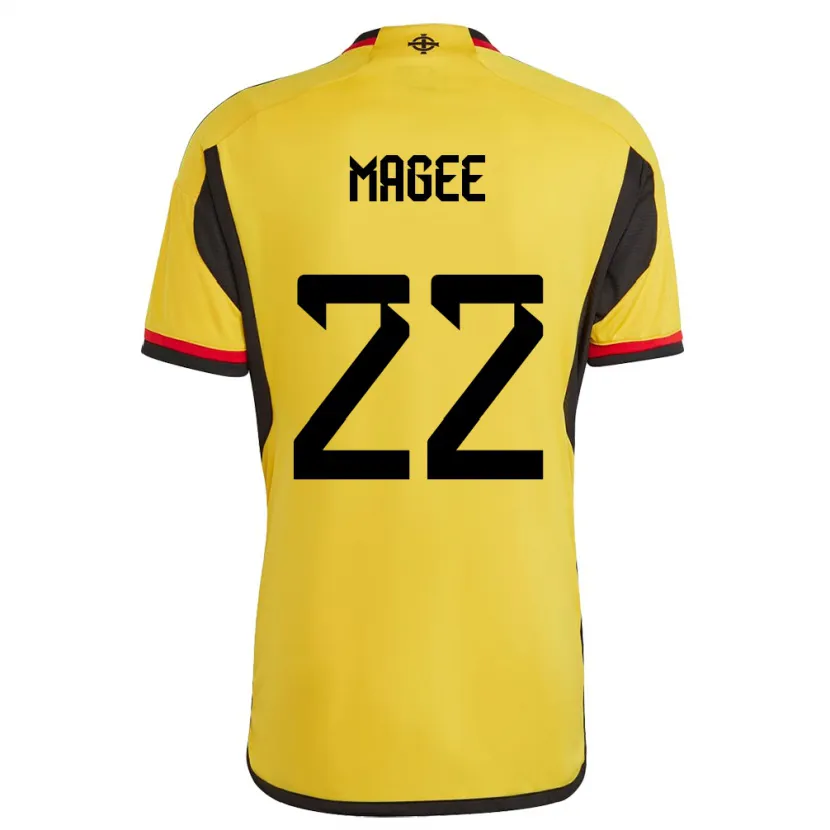 Danxen Niño Camiseta Irlanda Del Norte Abbie Magee #22 Blanco 2ª Equipación 24-26 La Camisa