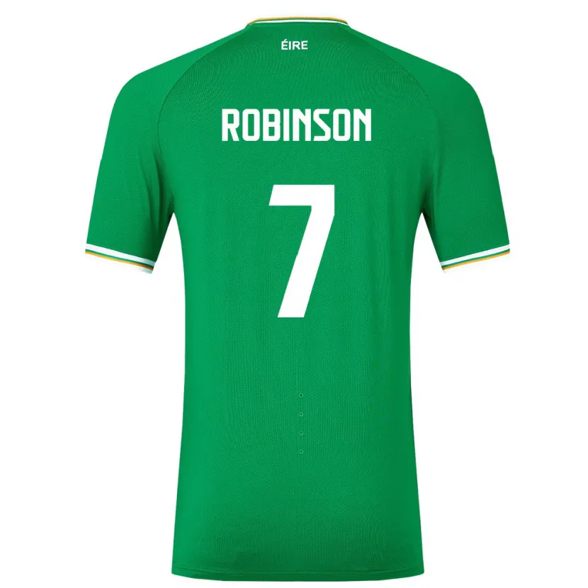Danxen Hombre Camiseta Irlanda Callum Robinson #7 Verde 1ª Equipación 24-26 La Camisa