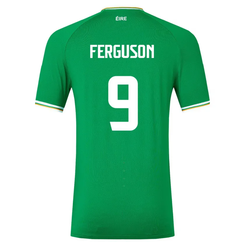 Danxen Hombre Camiseta Irlanda Evan Ferguson #9 Verde 1ª Equipación 24-26 La Camisa