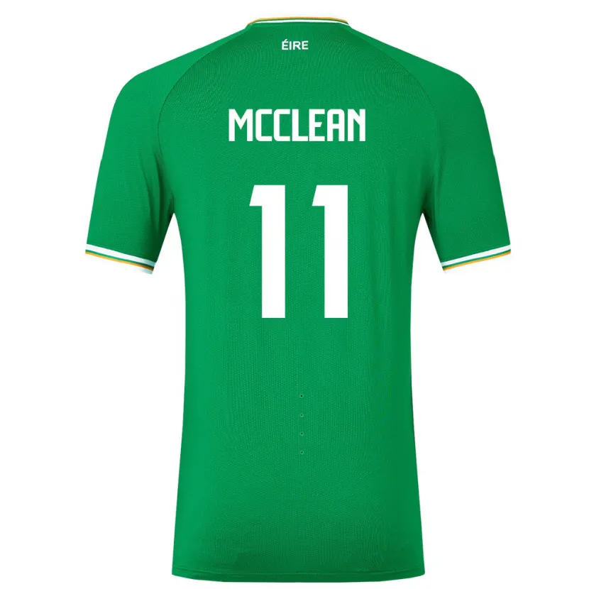 Danxen Hombre Camiseta Irlanda James Mcclean #11 Verde 1ª Equipación 24-26 La Camisa